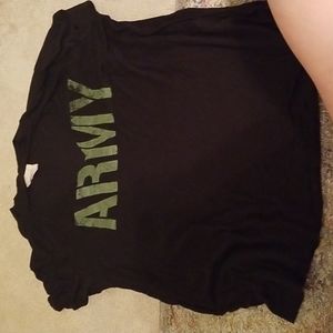 American rebel  "army" shirt with cute front